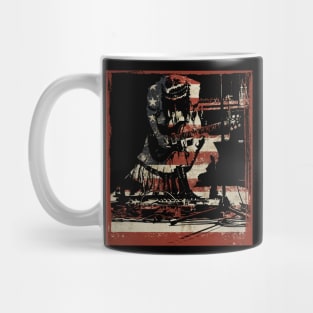 Mincho Rocks the USA - with border Mug